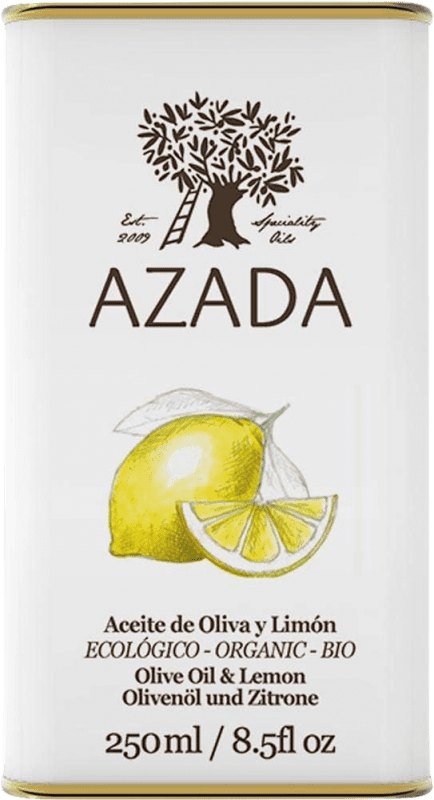 12,95 € Envío gratis | Aceite de Oliva Azada Limón España Botellín 25 cl