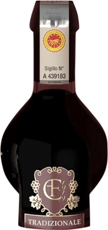 69,95 € Бесплатная доставка | Уксус Cazzola Fiorini Famiglia Fiorini Традиционный, Balsamico — Бальзамический Дуб D.O.C. Modena Италия 12 Лет Мини-бутылка 10 cl