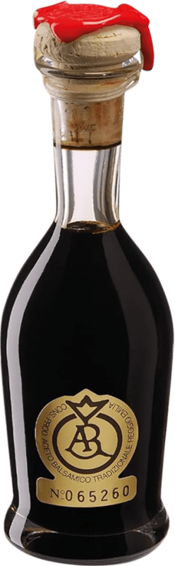 219,95 € Spedizione Gratuita | Aceto ‎Ferrarini Balsamico Tradizionale Etiqueta Oro I.G.T. Emilia Romagna Italia 25 Anni Bottiglia Miniatura 10 cl