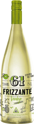 10,95 € 免费送货 | 白起泡酒 Cuatro Rayas 61 Sesenta y Uno Frizzante — 微起泡 卡斯蒂利亚莱昂 西班牙 Verdejo — 维德霍 75 cl