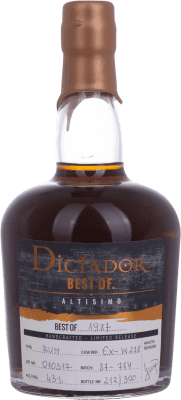 323,95 € Envío gratis | Ron Dictador Best of Altisimo Colombia 30 Años Botella 70 cl