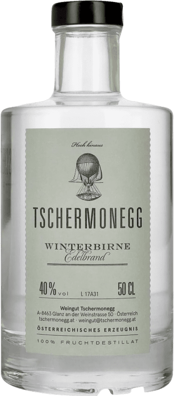 11,95 € Envío gratis | Brandy Tschermonegg Winterbirne Austria Botella Medium 50 cl Birne — Pera