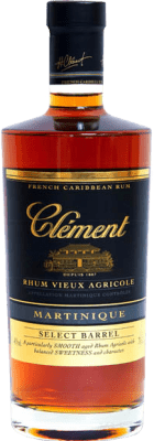 45,95 € 免费送货 | 盒装6个 朗姆酒 Clément 甄选, Barrel — 桶 马提尼克 小瓶装 5 cl
