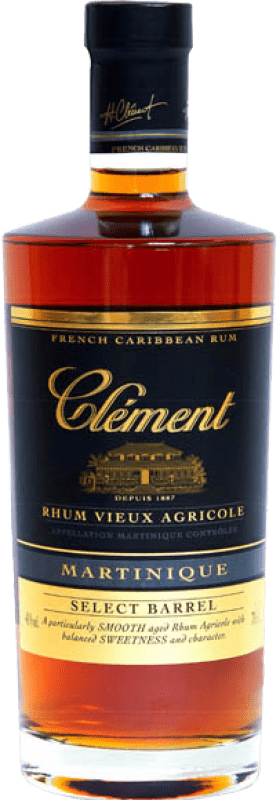 45,95 € Бесплатная доставка | Коробка из 6 единиц Ром Clément Select Barrel Мартиника миниатюрная бутылка 5 cl