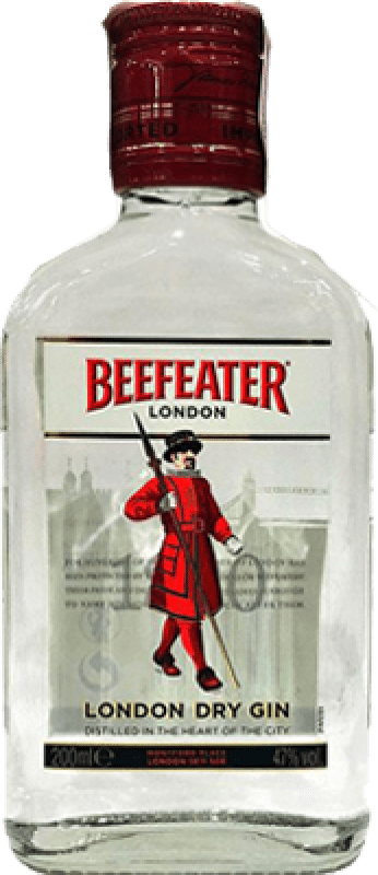 49,95 € Spedizione Gratuita | Scatola da 6 unità Genever Gin Beefeater Regno Unito Piccola Fiaschetta 20 cl