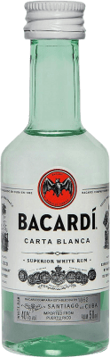 21,95 € 免费送货 | 盒装10个 朗姆酒 Bacardí 波多黎各 微型瓶 5 cl