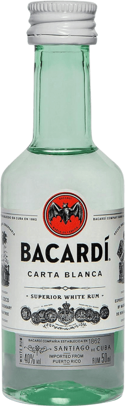 21,95 € Kostenloser Versand | 10 Einheiten Box Rum Bacardí Puerto Rico Miniaturflasche 5 cl