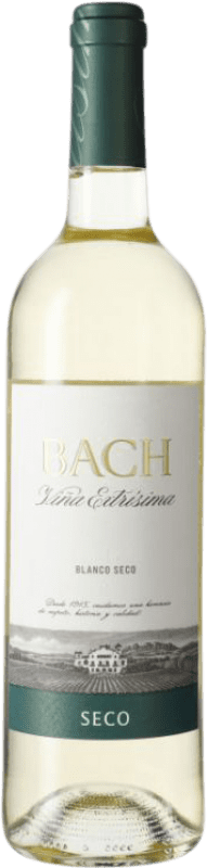6,95 € Envío gratis | Vino blanco Bach Viña Extrísimo Seco D.O. Penedès Cataluña España Moscato, Macabeo, Xarel·lo, Chardonnay Botella 75 cl