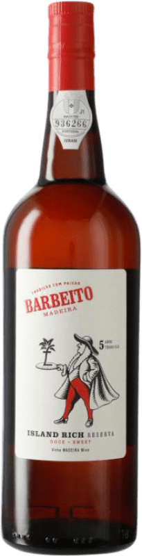 16,95 € Free Shipping | Sweet wine Barbeito Island Rich Sweet Reserve I.G. Madeira Madeira Portugal Tinta Negra Mole 5 Years Bottle 75 cl