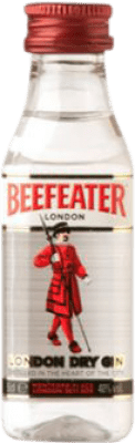 28,95 € Envío gratis | Caja de 12 unidades Ginebra Beefeater Reino Unido Botellín Miniatura 5 cl