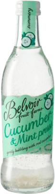 1,95 € 免费送货 | 盒装12个 饮料和搅拌机 Belvoir Cucumber and Mint 英国 小瓶 25 cl