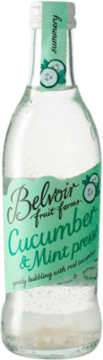 1,95 € Envío gratis | Caja de 12 unidades Refrescos Belvoir Cucumber and Mint Reino Unido Botellín 25 cl