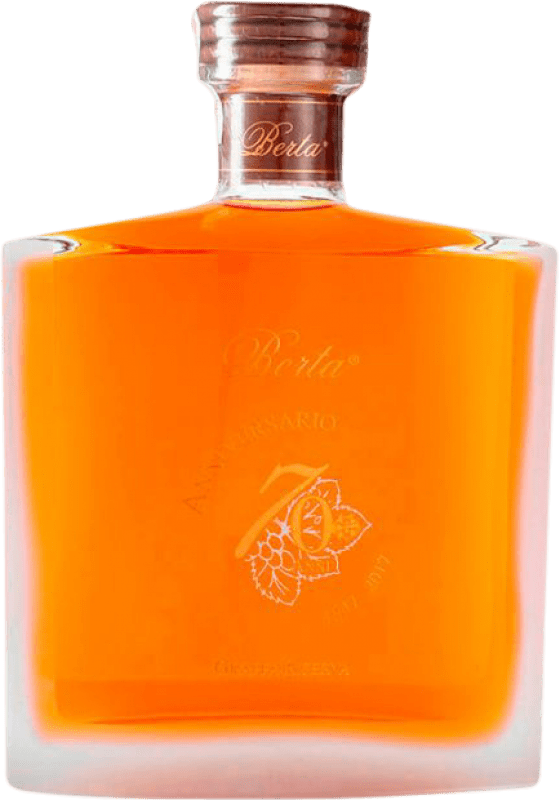 409,95 € Free Shipping | Grappa Berta 70 Anni Reserve — Aged I.G.T. Grappa Piemontese Piemonte Italy Special Bottle 1,5 L