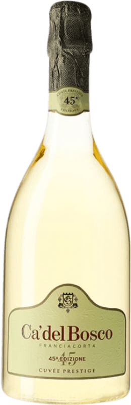 49,95 € Spedizione Gratuita | Spumante bianco Ca' del Bosco Cuvée Prestige 45a Edizione D.O.C.G. Franciacorta lombardia Italia Pinot Nero, Chardonnay, Pinot Bianco Bottiglia 75 cl