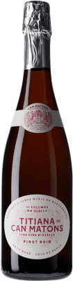 25,95 € Free Shipping | Rosé sparkling Can Matons Titiana Rosat Brut D.O. Alella Catalonia Spain Pinot Black Bottle 75 cl