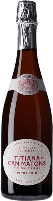 25,95 € Envío gratis | Espumoso Rosado Can Matons Titiana Brut D.O. Alella Cataluña España Pinot Negro Botella 75 cl