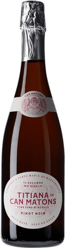 25,95 € Envoi gratuit | Rosé mousseux Can Matons Titiana Rosat Brut D.O. Alella Catalogne Espagne Pinot Noir Bouteille 75 cl