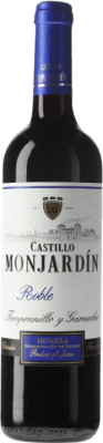 7,95 € 免费送货 | 红酒 Castillo de Monjardín 橡木 D.O. Navarra 纳瓦拉 西班牙 Tempranillo 瓶子 75 cl