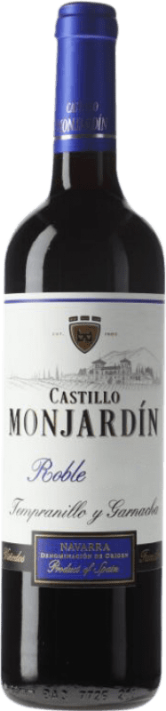 7,95 € Free Shipping | Red wine Castillo de Monjardín Oak D.O. Navarra Navarre Spain Tempranillo Bottle 75 cl