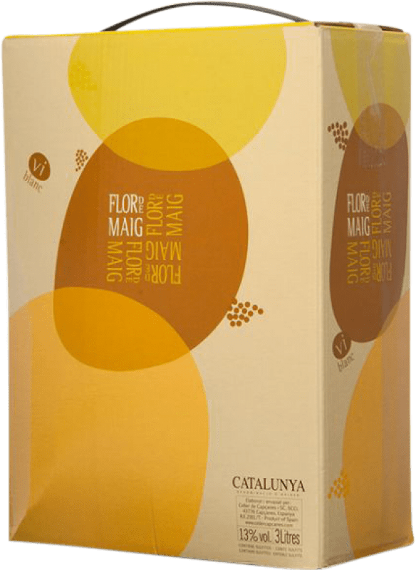 15,95 € Spedizione Gratuita | Vino bianco Celler de Capçanes Blanc D.O. Montsant Catalogna Spagna Grenache Bianca, Macabeo Bag in Box 3 L