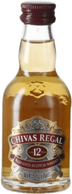 3,95 € 免费送货 | 威士忌混合 Chivas Regal 苏格兰 英国 12 岁 微型瓶 5 cl