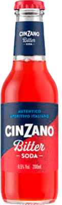 10,95 € 免费送货 | 盒装3个 饮料和搅拌机 Cinzano Bitter Soda 意大利 小瓶 20 cl