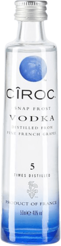 69,95 € Envío gratis | Caja de 12 unidades Vodka Cîroc Francia Botellín Miniatura 5 cl