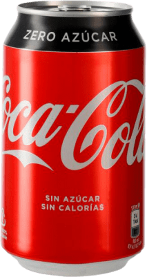 32,95 € Free Shipping | 24 units box Soft Drinks Coca-Cola Zero Sugar Free Spain Can 33 cl