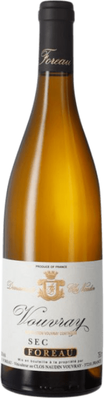 45,95 € Envío gratis | Vino blanco Clos Naudin Seco A.O.C. Vouvray Loire Francia Chenin Blanco Botella 75 cl