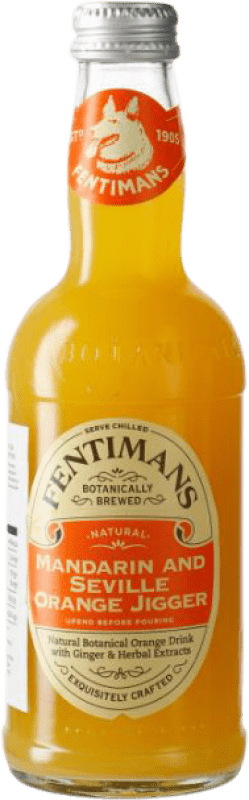 49,95 € Envio grátis | Caixa de 12 unidades Refrescos e Mixers Fentimans Mandarin & Seville Orange Jigger Reino Unido Garrafa Pequena 27 cl