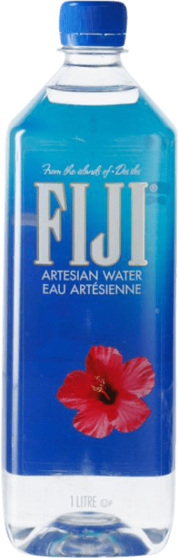 98,95 € Envio grátis | Caixa de 12 unidades Água Fiji Artesian Water Mineral Natural Fiji 1 L