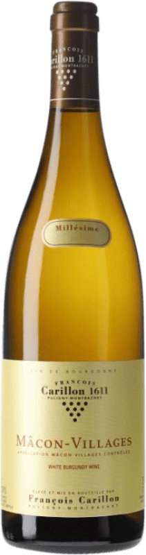 32,95 € 免费送货 | 白葡萄酒 François Carillon Villages A.O.C. Mâcon 勃艮第 法国 Chardonnay — 莎当妮 75 cl