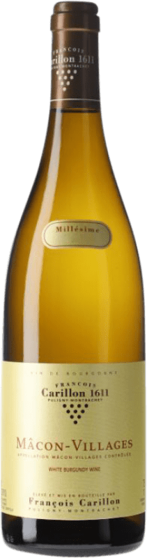 42,95 € Spedizione Gratuita | Vino bianco François Carillon Blanc A.O.C. Mâcon-Villages Borgogna Francia Chardonnay Bottiglia 75 cl