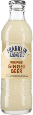 53,95 € 免费送货 | 盒装24个 饮料和搅拌机 Franklin & Sons Ginger Beer 英国 小瓶 20 cl