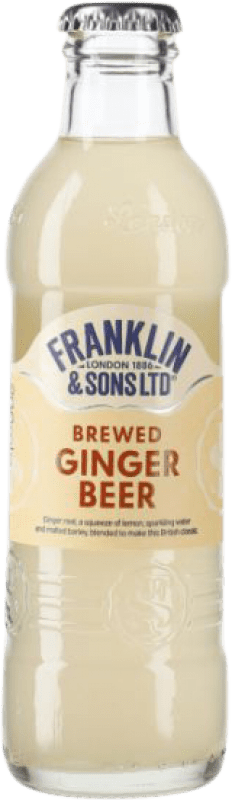 68,95 € Envio grátis | Caixa de 24 unidades Refrigerantes Franklin & Sons Ginger Beer Reino Unido Garrafinha 20 cl