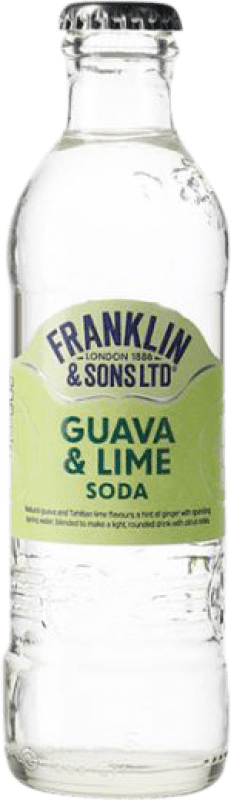 1,95 € Envío gratis | Caja de 24 unidades Refrescos Franklin & Sons Guava & Lime Soda Reino Unido Botellín 20 cl