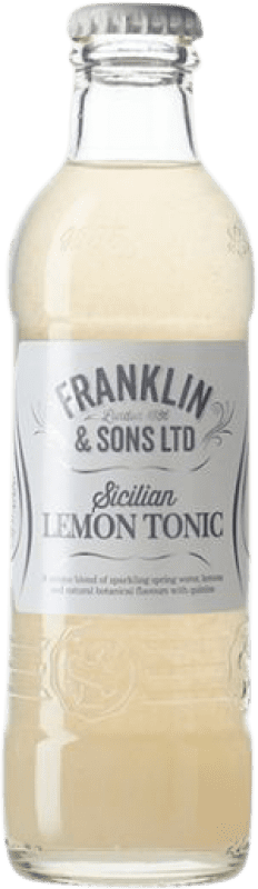 46,95 € Envío gratis | Caja de 24 unidades Refrescos Franklin & Sons Sicilian Reino Unido Botellín 20 cl Lemon — Limón, Tonic Water — Tónica
