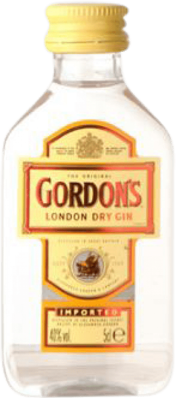 43,95 € Envoi gratuit | Boîte de 12 unités Gin Gordon's Royaume-Uni Bouteille Miniature 5 cl