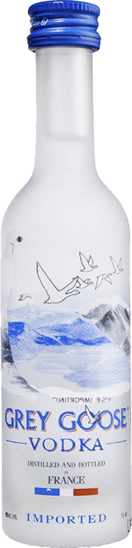 59,95 € 免费送货 | 盒装96个 伏特加 Grey Goose 法国 微型瓶 5 cl