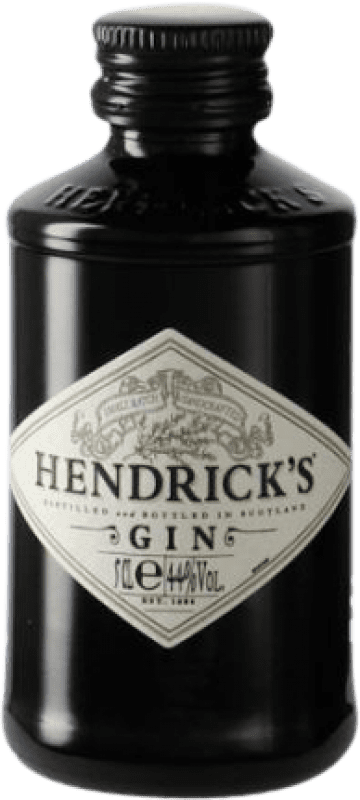 439,95 € Envio grátis | Caixa de 96 unidades Gin Hendrick's Gin Escócia Reino Unido Garrafa Miniatura 5 cl