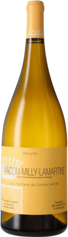 76,95 € Envío gratis | Vino blanco Les Héritiers du Comte Lafon Mâcon-Milly-Lamartine Borgoña Francia Chardonnay Botella Magnum 1,5 L