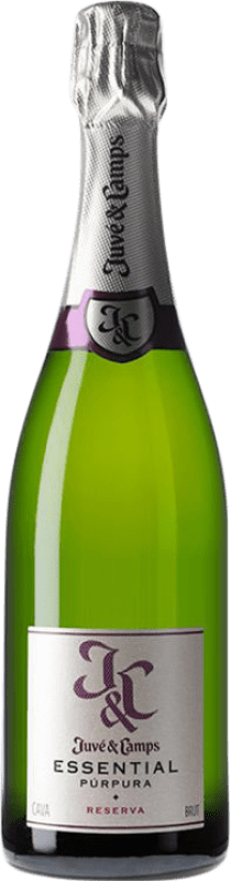 18,95 € Kostenloser Versand | Weißer Sekt Juvé y Camps Essential Púrpura D.O. Cava Katalonien Spanien Flasche 75 cl