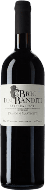29,95 € Envio grátis | Vinho Tinto Franco M. Martinetti Bric dei Banditi I.G.T. Grappa Piemontese Piemonte Itália Barbera 75 cl