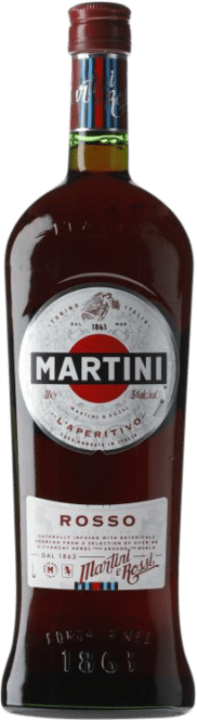 14,95 € Envío gratis | Vermut Martini Rosso Italia Botella 1 L