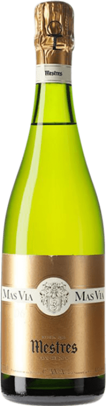 66,95 € Бесплатная доставка | Белое игристое вино Mestres Mas Via Гран Резерва D.O. Cava Каталония Испания Macabeo — Макабео, Xarel·lo — Шарелло, Parellada — Парельяда 75 cl