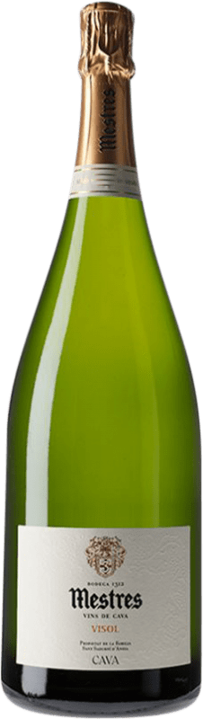 64,95 € 送料無料 | 白スパークリングワイン Mestres Visol ブルットの自然 グランド・リザーブ D.O. Cava カタロニア スペイン マグナムボトル 1,5 L