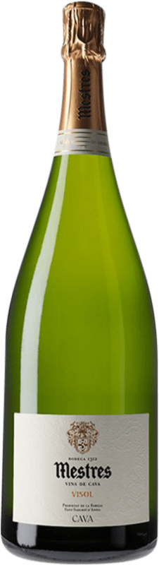 52,95 € Free Shipping | White Sparkling Wine Mestres Visol Brut Nature Grand Reserve — Long Barrel-Aged D.O. Cava Catalonia Spain Magnum Bottle 1,5 L