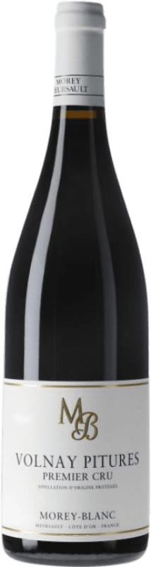 119,95 € Envío gratis | Vino tinto Morey-Blanc Pitures Premier Cru A.O.C. Volnay Borgoña Francia Pinot Negro Botella 75 cl