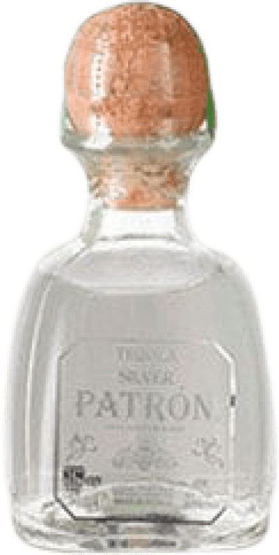 67,95 € Envio grátis | Caixa de 6 unidades Tequila Patrón Silver Jalisco México Garrafa Miniatura 5 cl