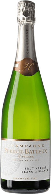 66,95 € Бесплатная доставка | Белое игристое Perrot Batteux Blanc de Blancs Premier Cru Природа Брута A.O.C. Champagne шампанское Франция Chardonnay бутылка 75 cl